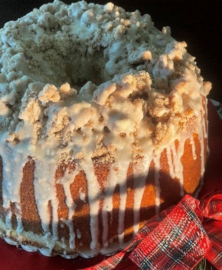 Yuletide Crumble Eggnog Pound Cake Graphic