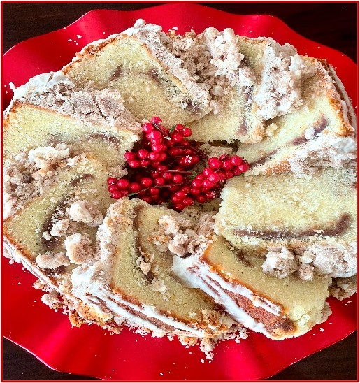 Yuletide Crumble Eggnog Pound Cake Graphic